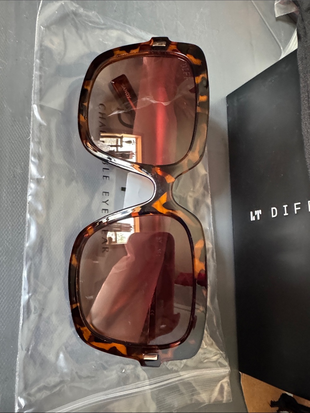 Diff Eyewear Brown Oversized Sunglasses